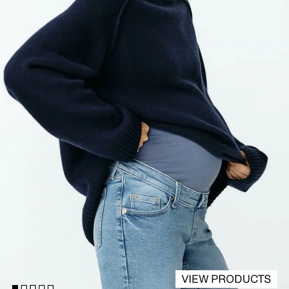 H&M Maternity Straight Blue Jeans - Picture 2 of 6